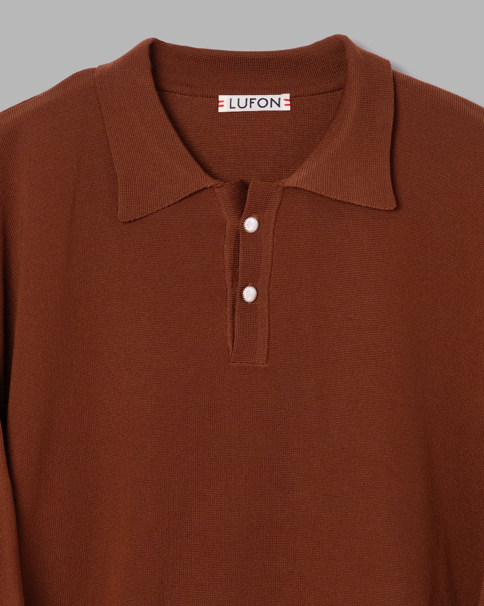 MILANO RIB POLO SHIRTS - BROWN