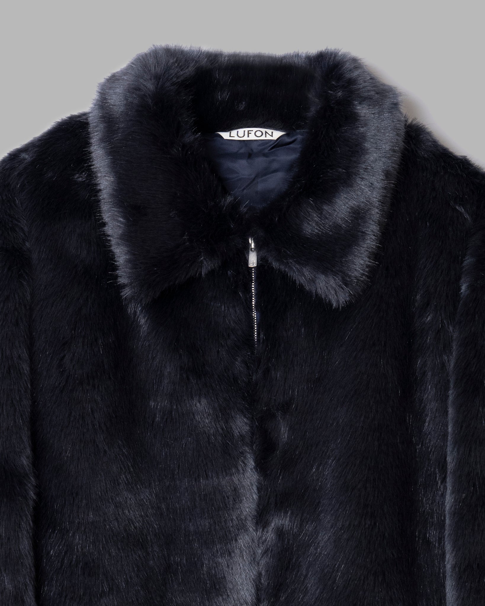 FAKE FUR JACKET - DARK NAVY