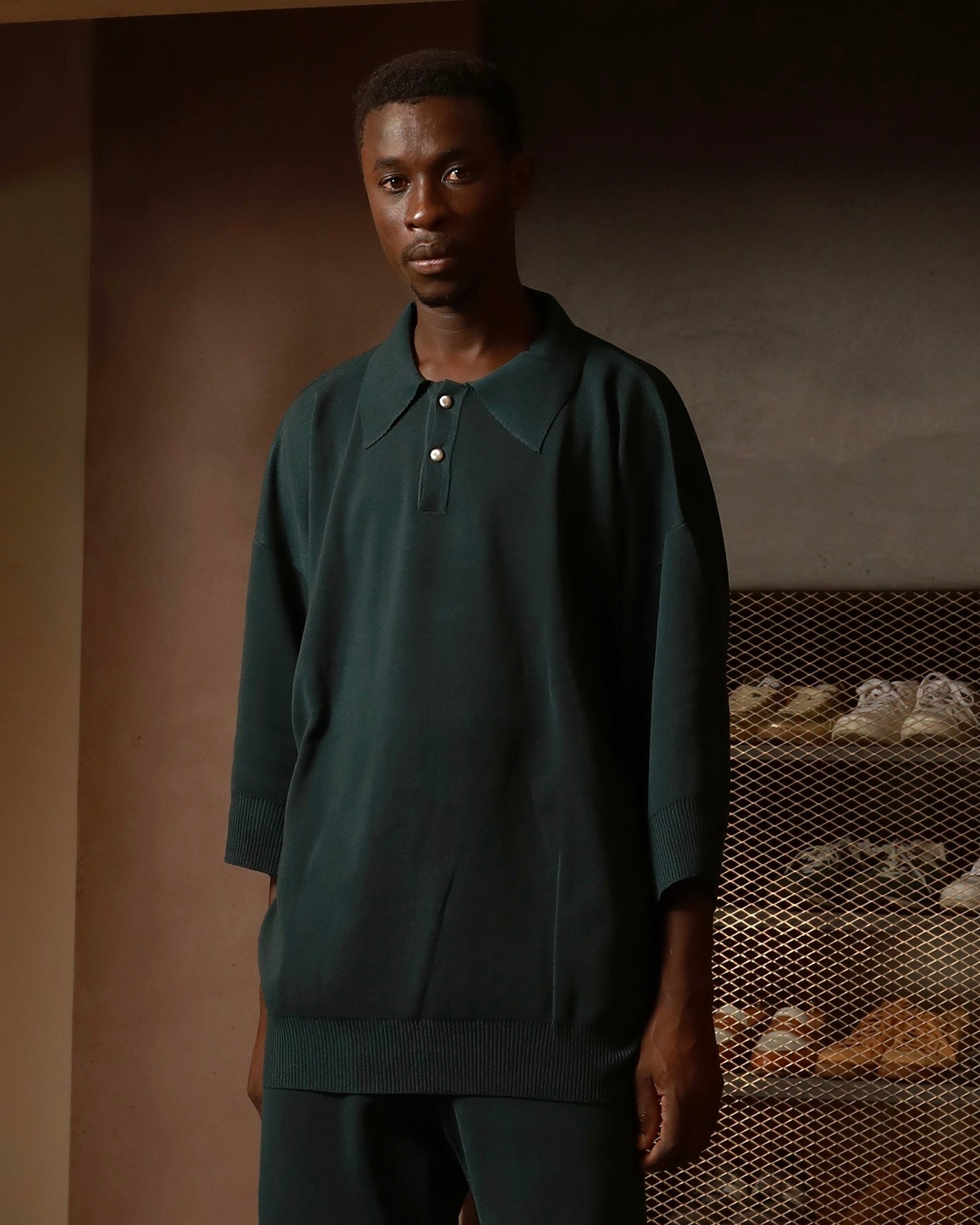 MILANO RIB POLO SHIRTS - DARK GREEN