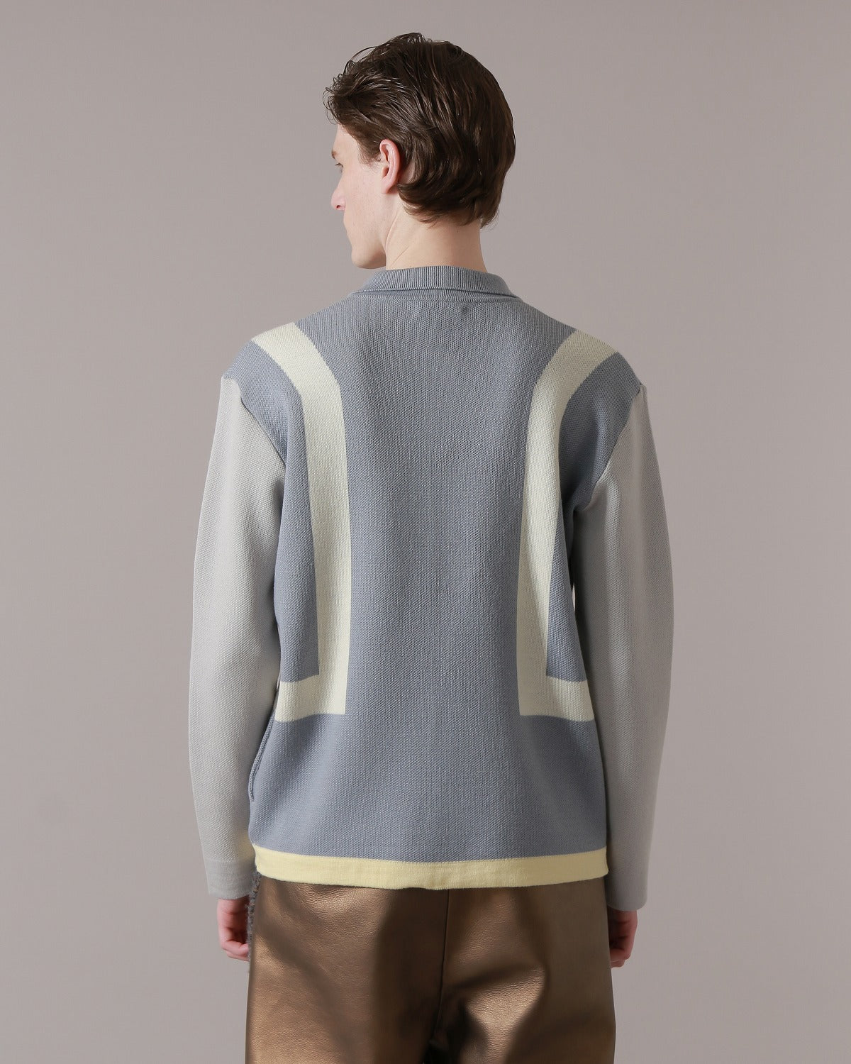 KNIT SHIRTS JACKET - GREY