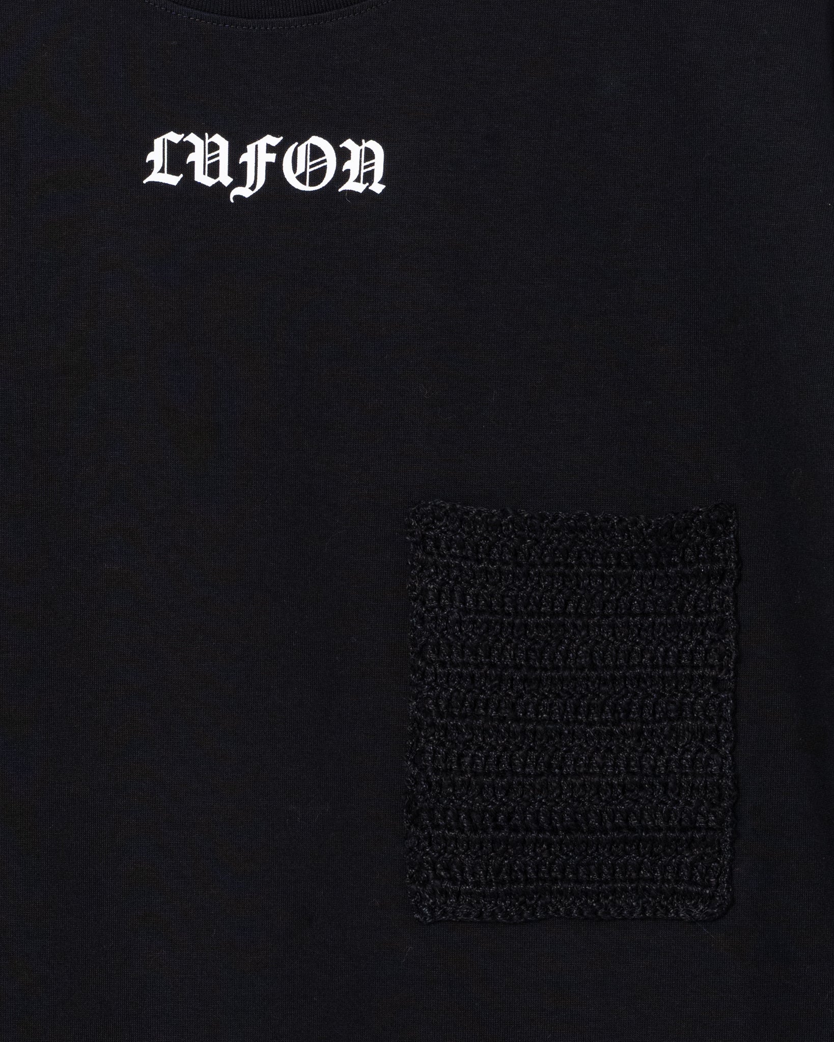 KNIT POCKET T-SHIRTS - BLACK