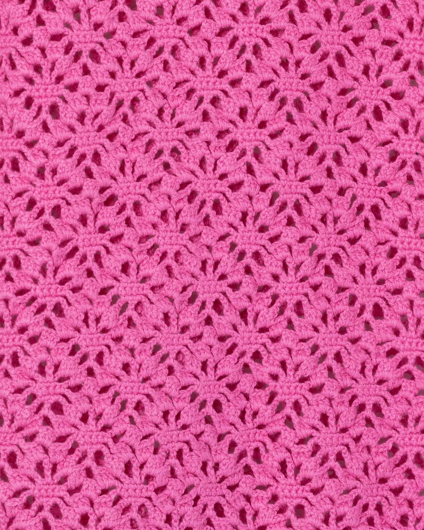 CROCHET HAND KNIT VEST - PINK