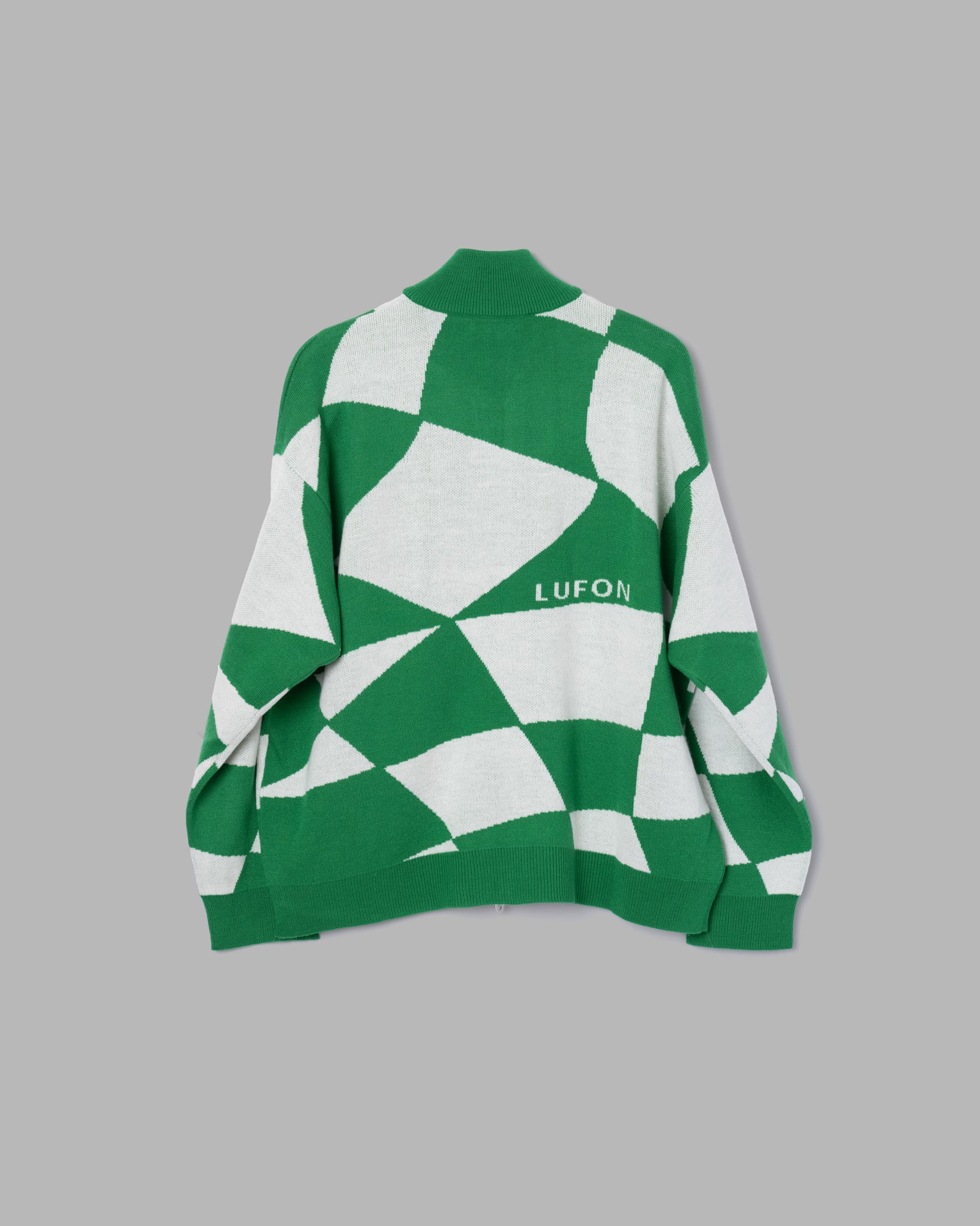 DISTORTED CHECKER FLAG DRIVERS KNIT - GREEN