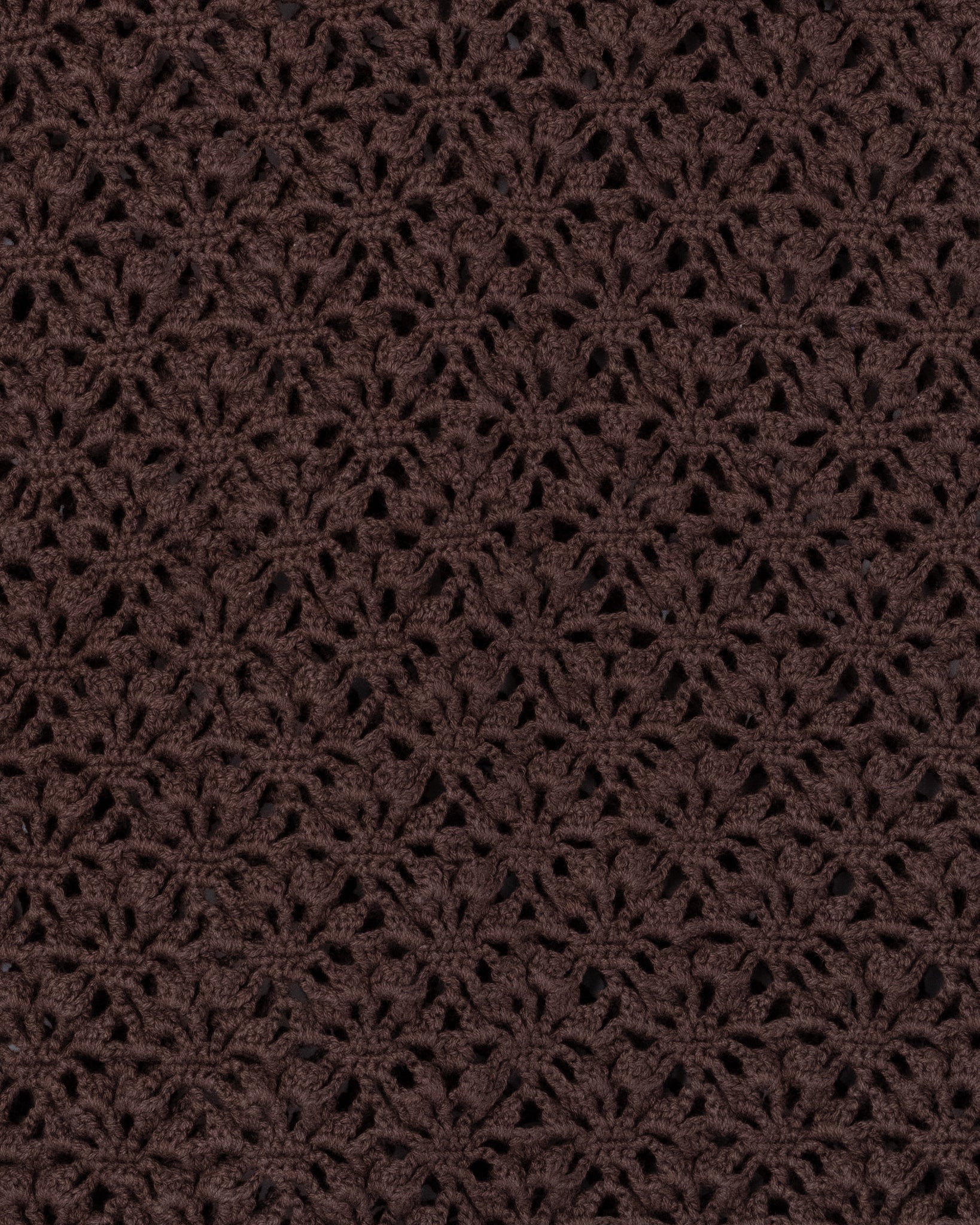 Crochet Hand Knit Vest - Coffee