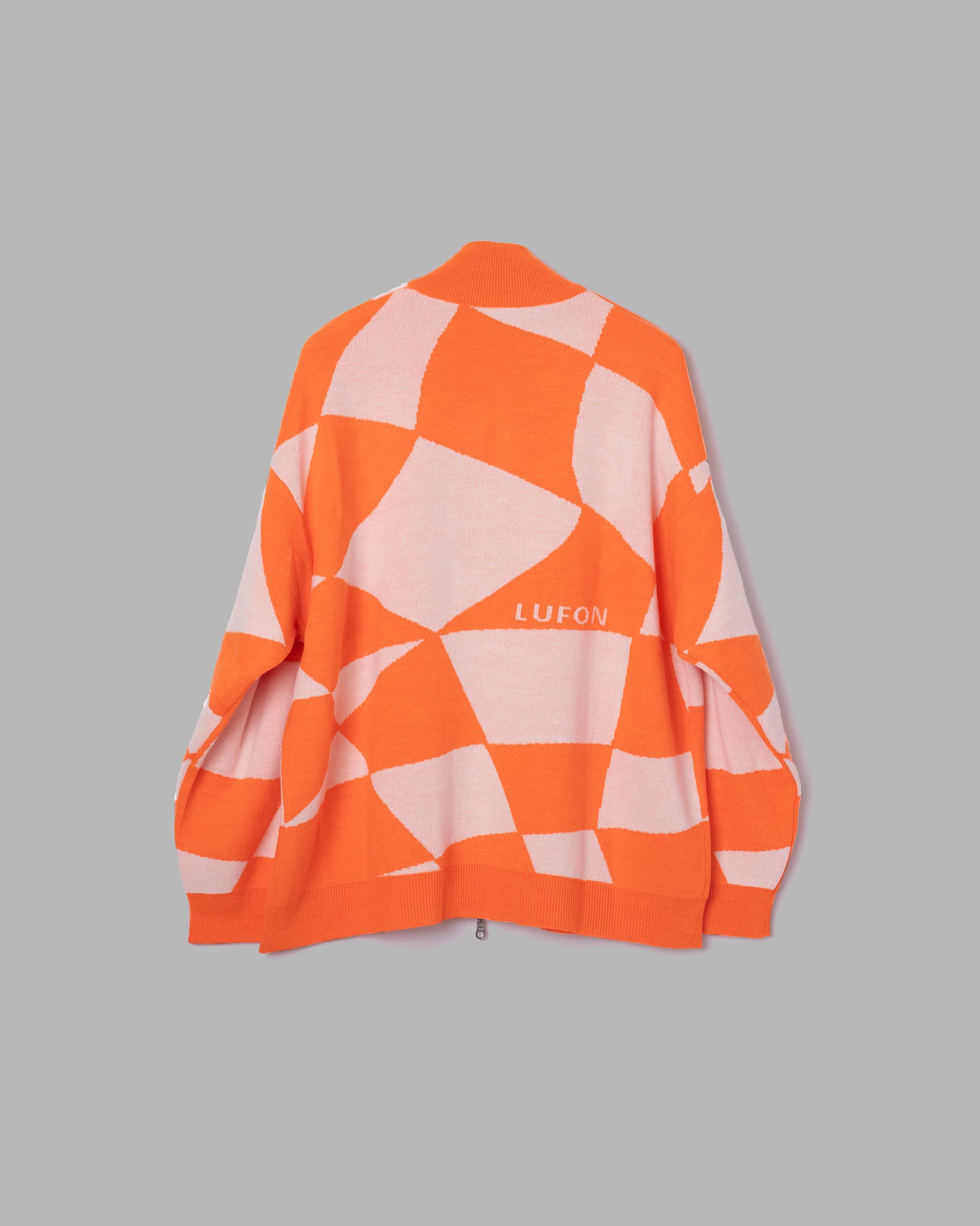 DISTORTED CHECKER FLAG DRIVERS KNIT - ORANGE