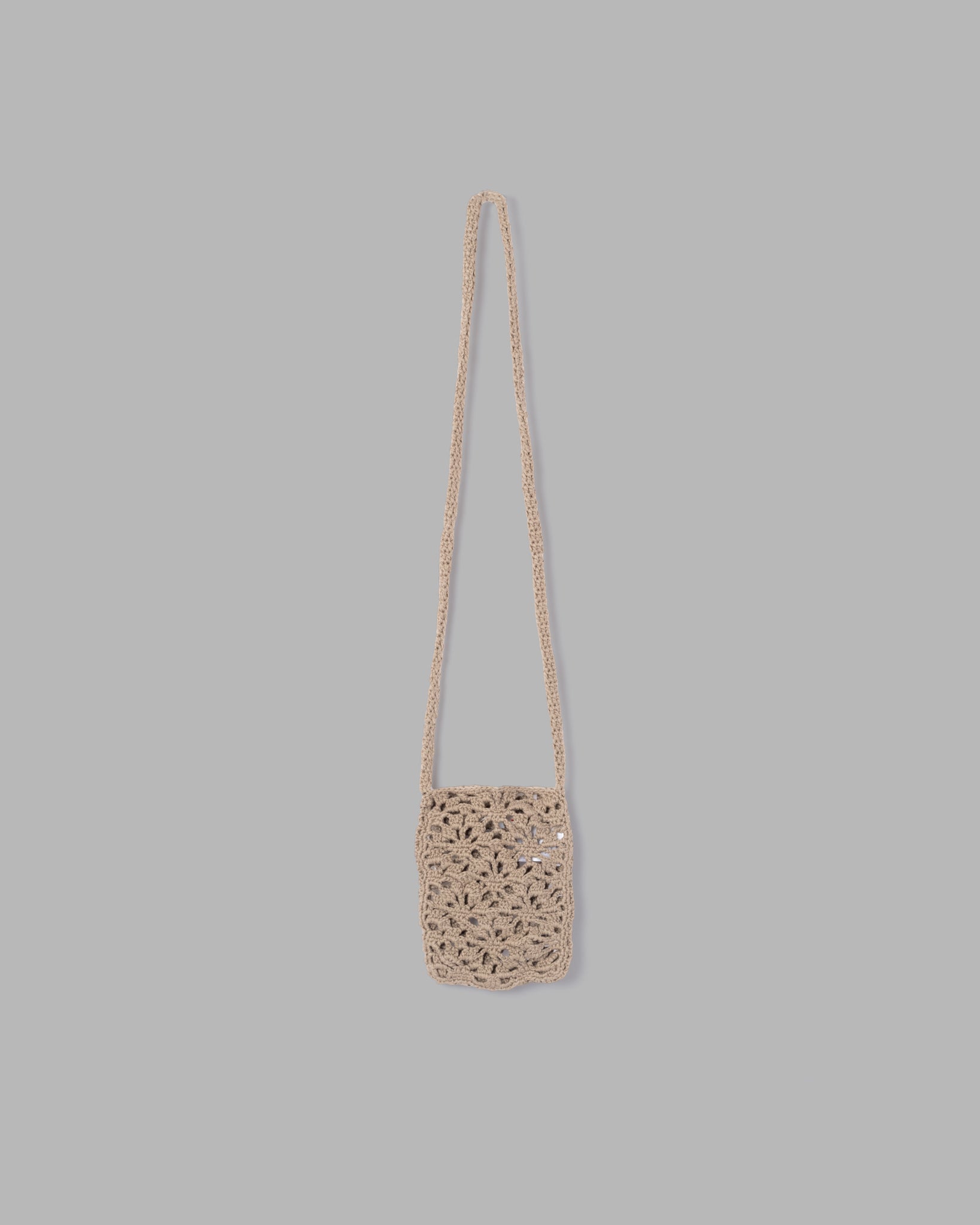 Mini Bolsa de punto de mano de ganchillo -Mocha