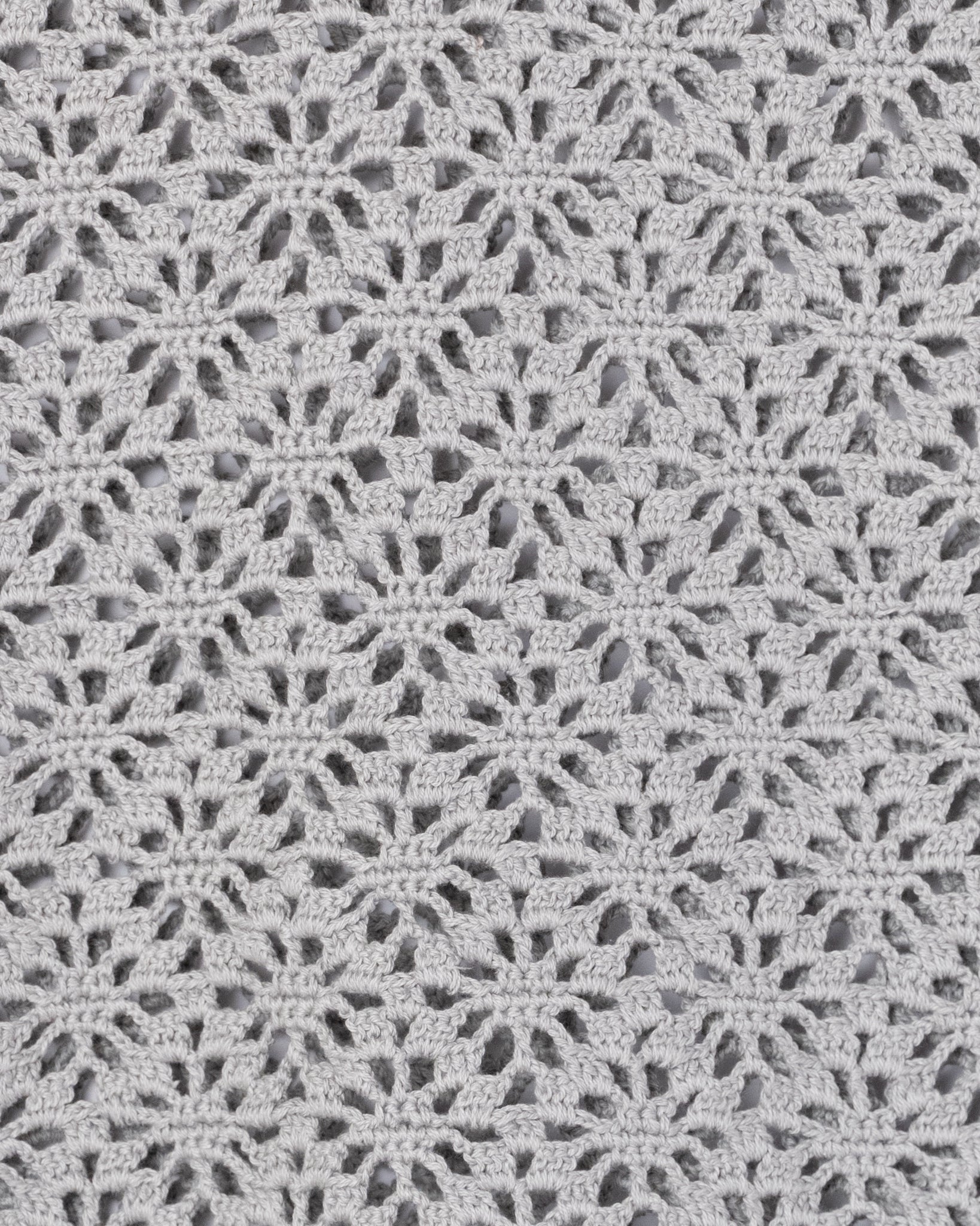 Chaleco de tejido de tejido de crochet -gris