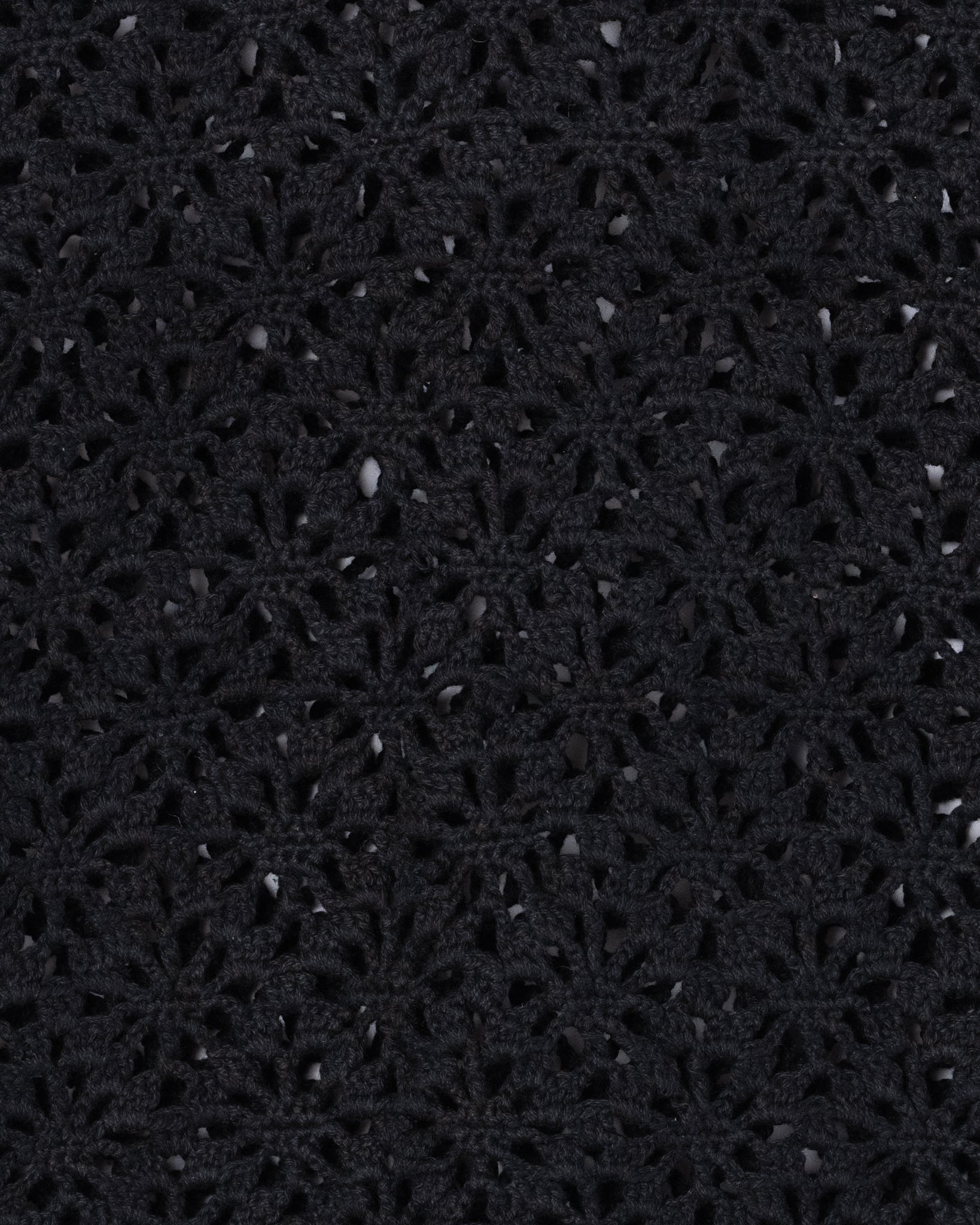 크로 셰 뜨개질 니트 풀오버 스웨터 -블랙
