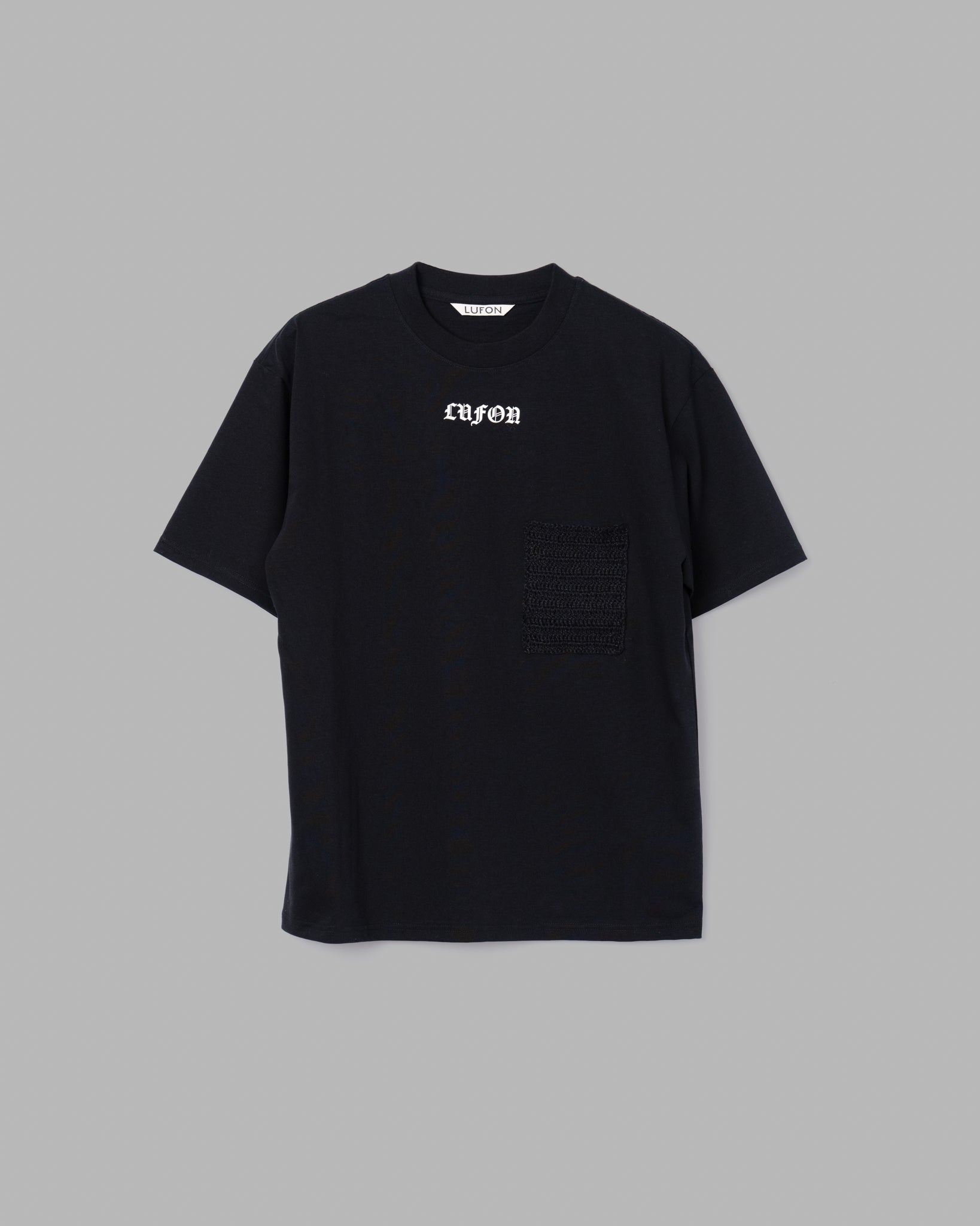 KNIT POCKET T-SHIRTS - BLACK