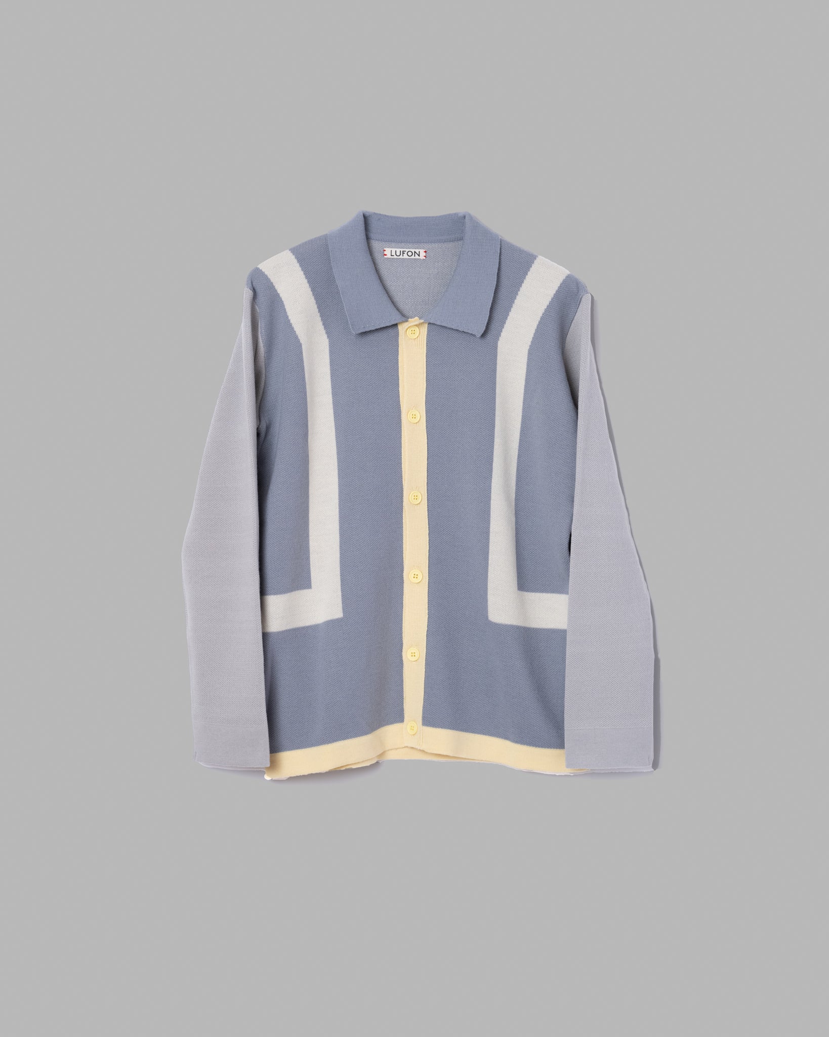 針織襯衫夾克 - 灰色