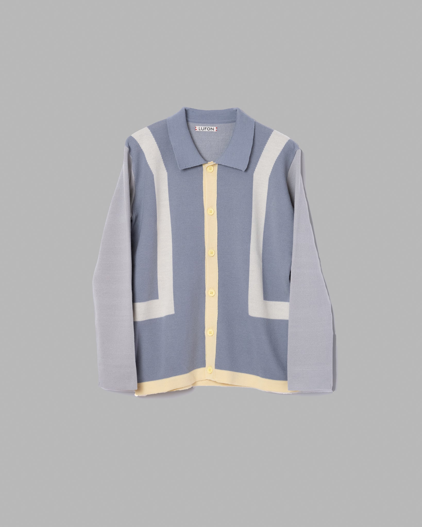 KNIT SHIRTS JACKET - GREY