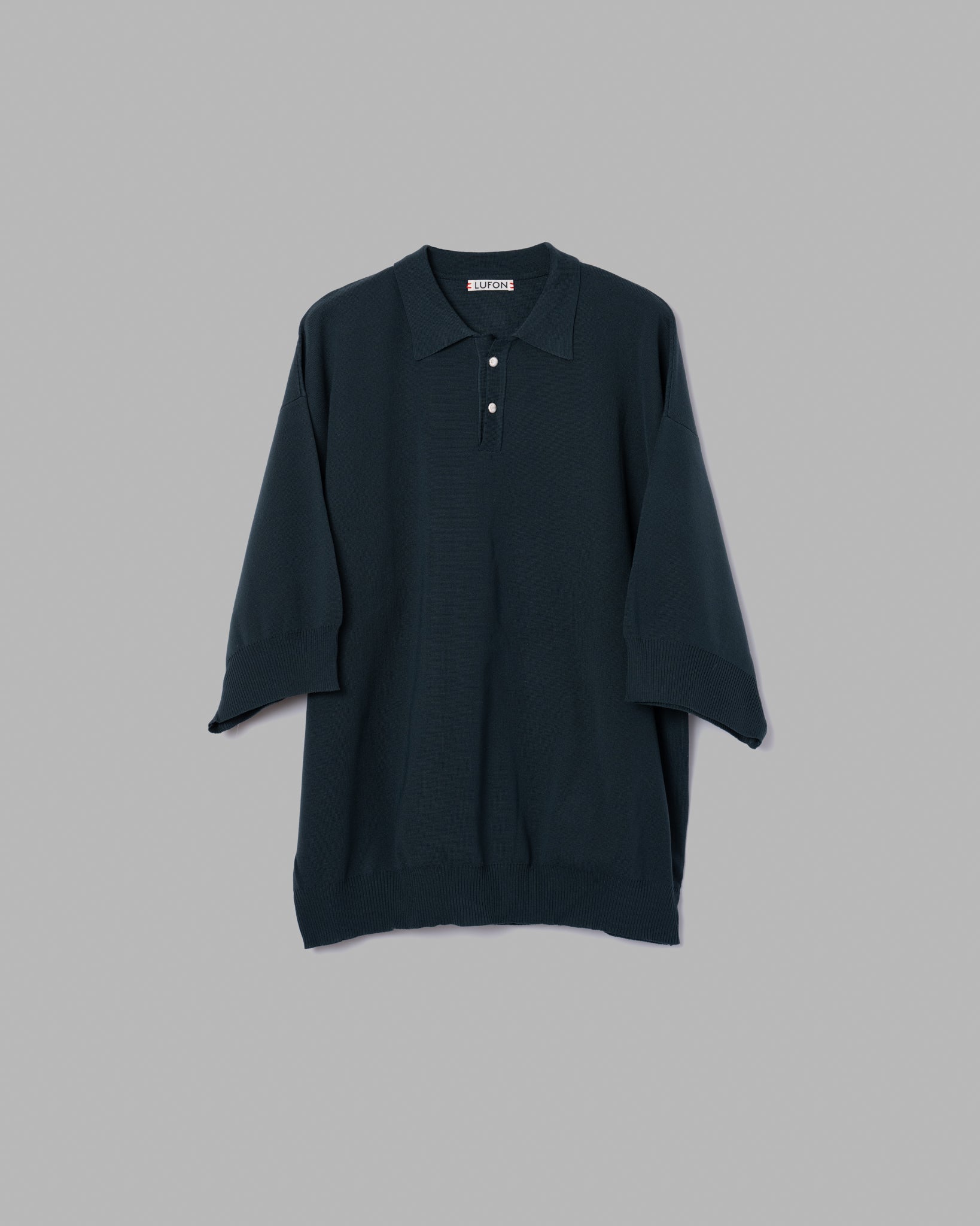 Camisas de polo de la costilla Milano-verde oscuro