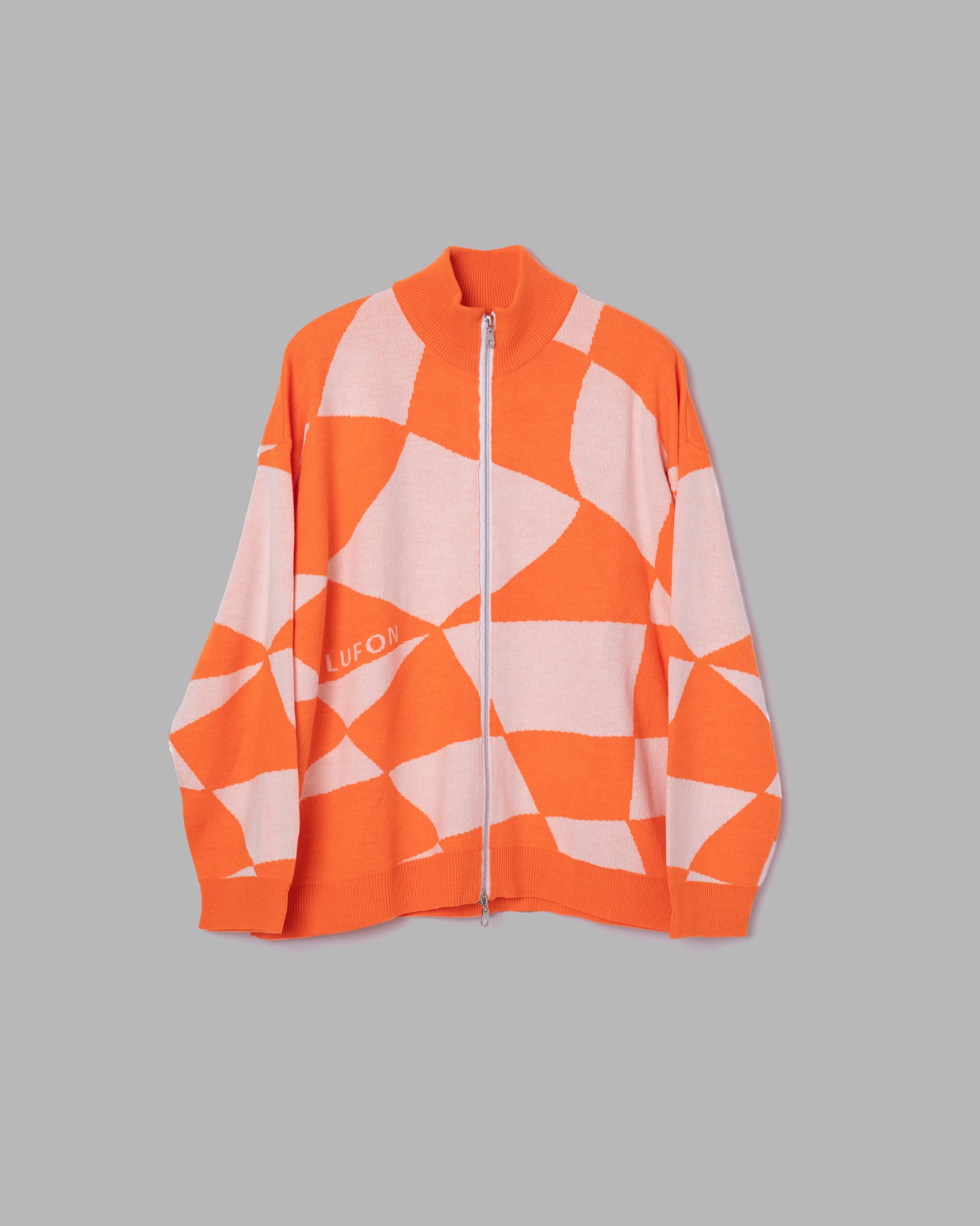 DISTORTED CHECKER FLAG DRIVERS KNIT - ORANGE