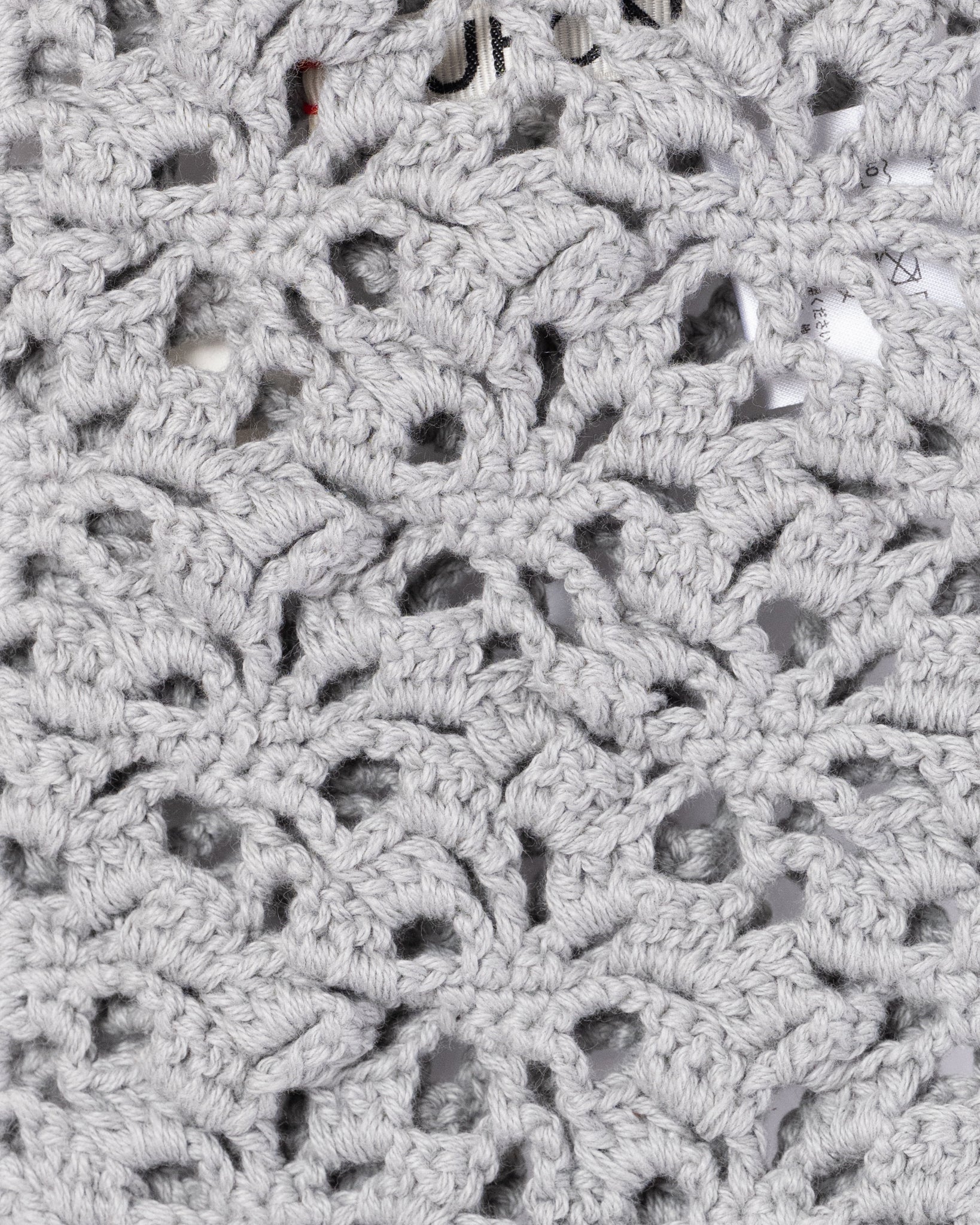Mini Bolso de punto de tejido de crochet -gris