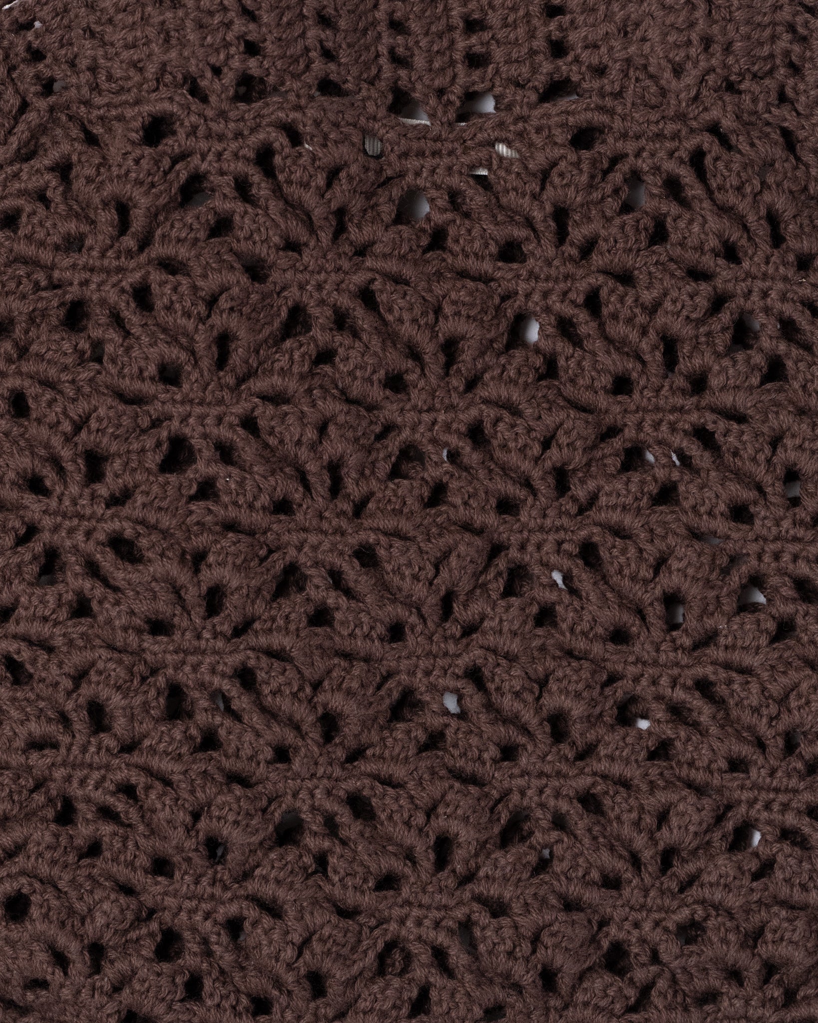Crochet Hand Knit Tote Bag --Coffee
