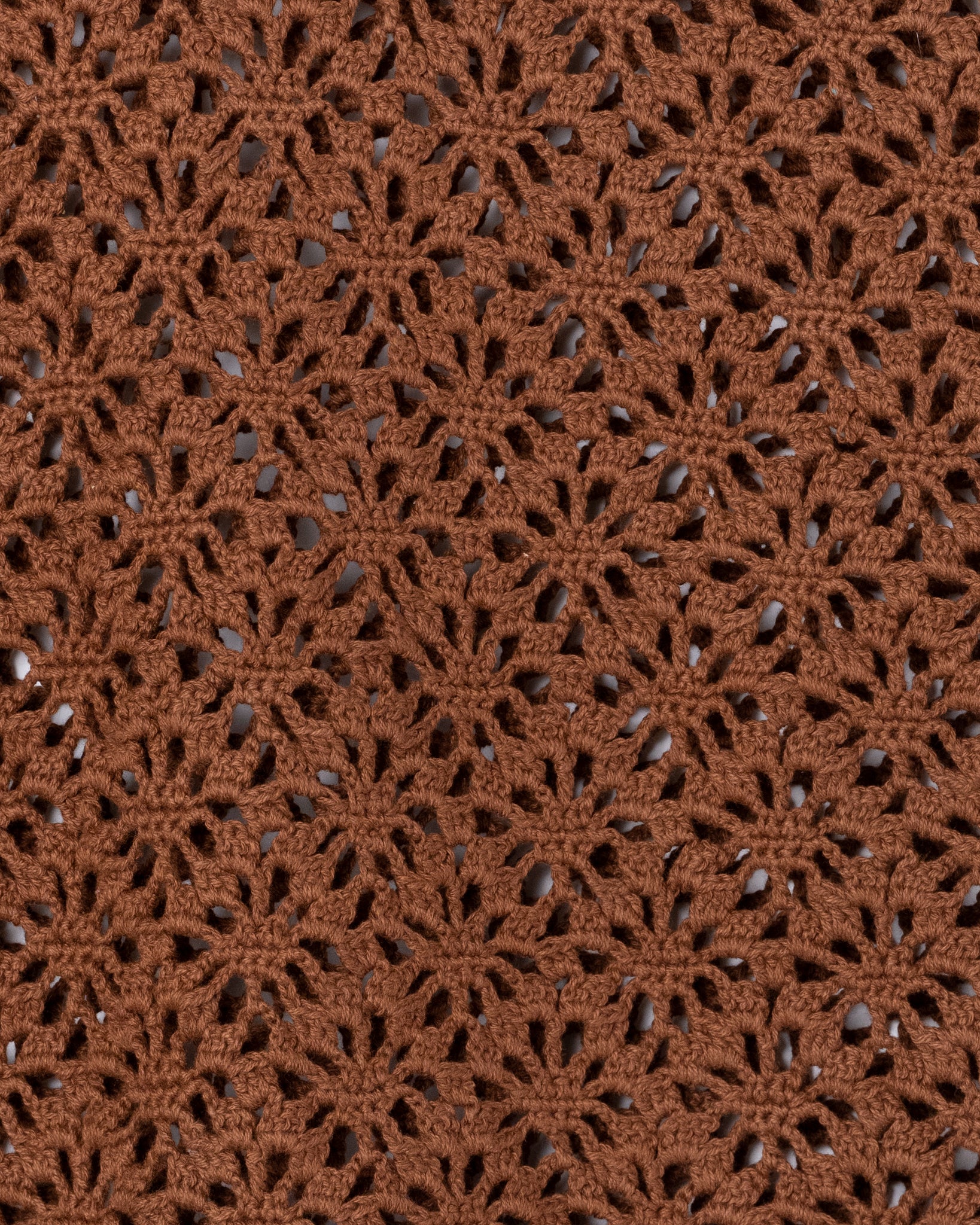 Crochet Hand Knit Vest --BROWN