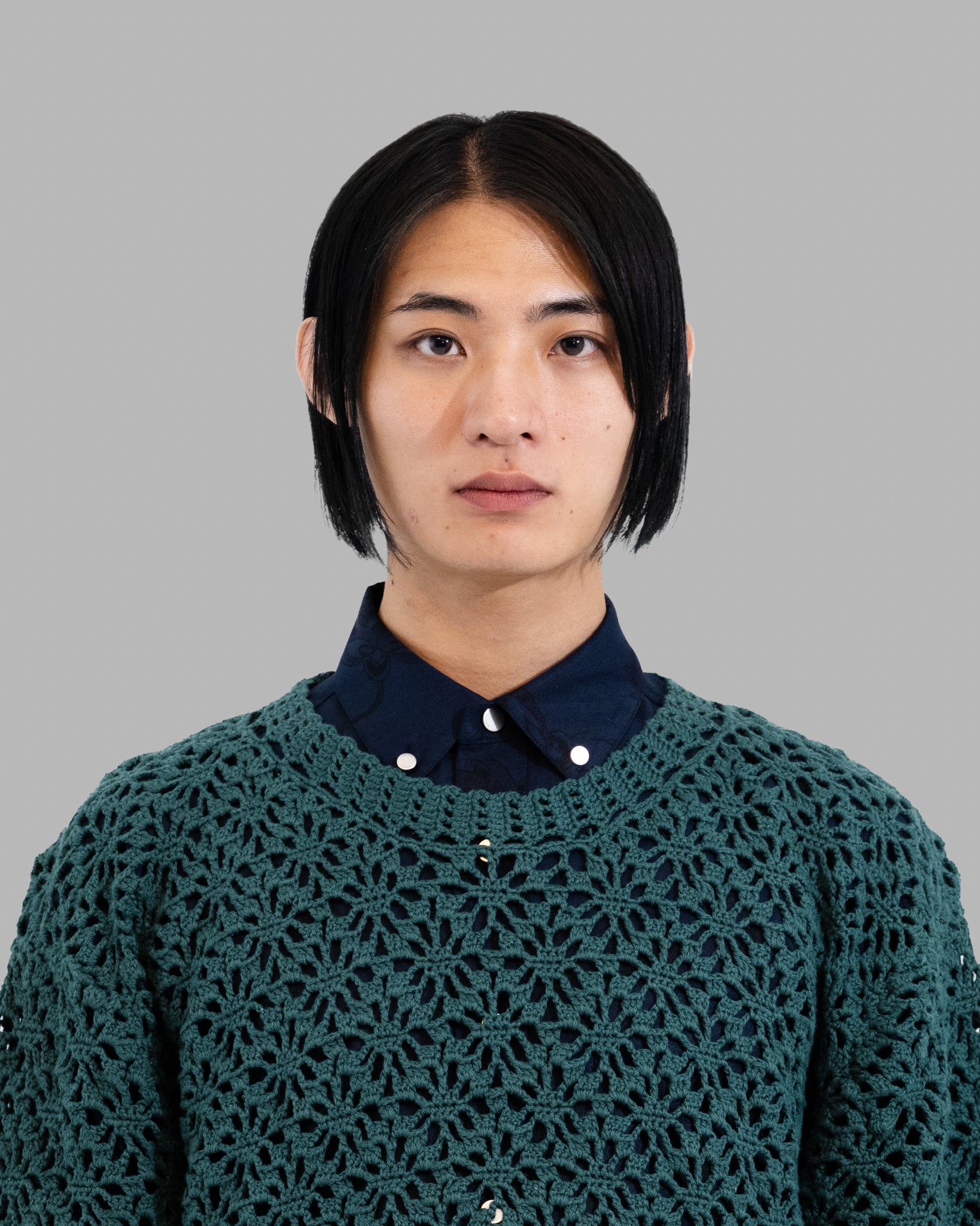 Suéter de jabón de tejido de crochet -Green