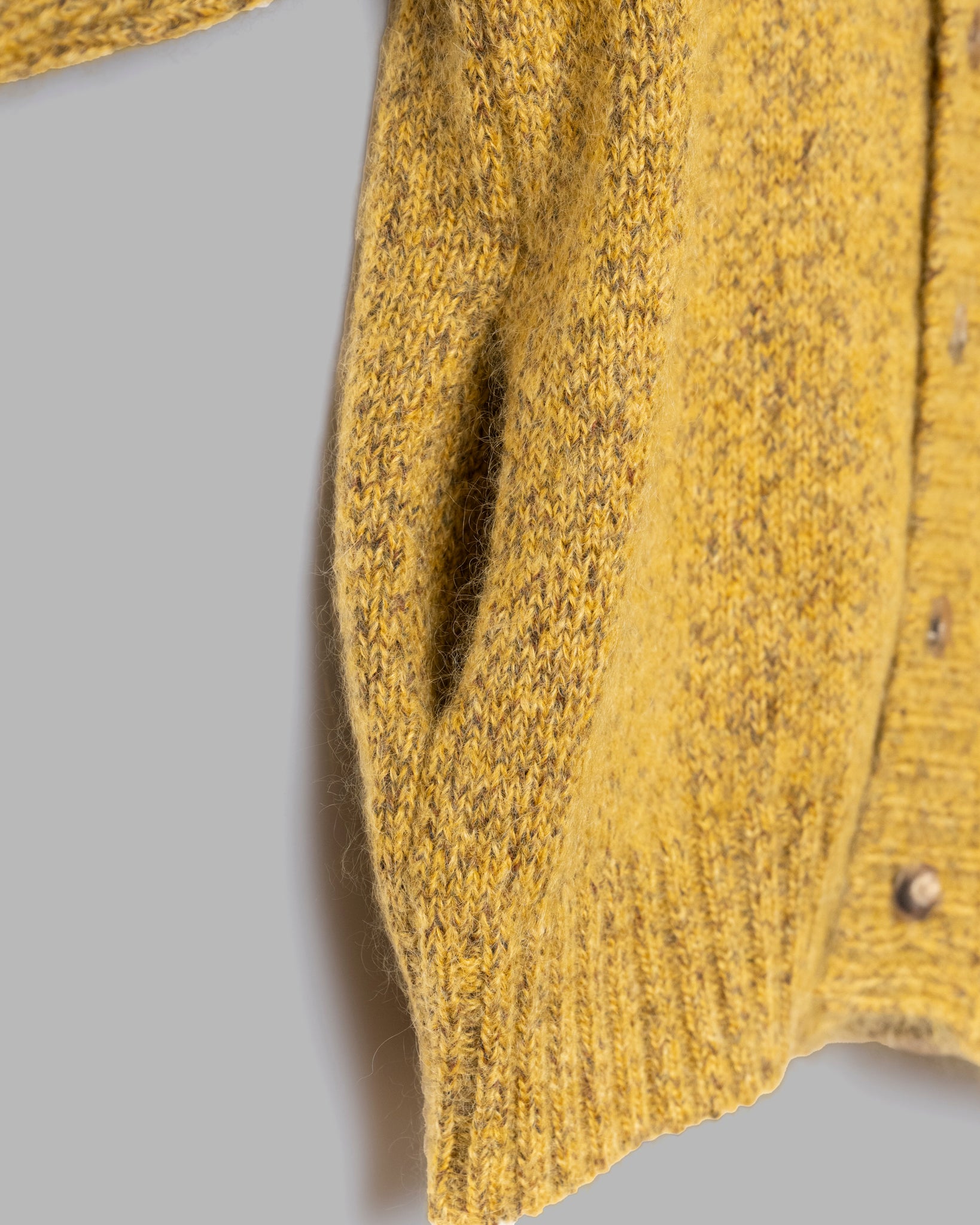 Mohair Silk NEP 니트 셔츠 Blouson -노란색