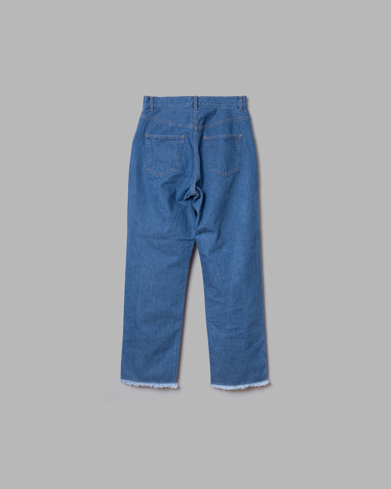 BLEACH WASH WIDE JEANS - INDIGO