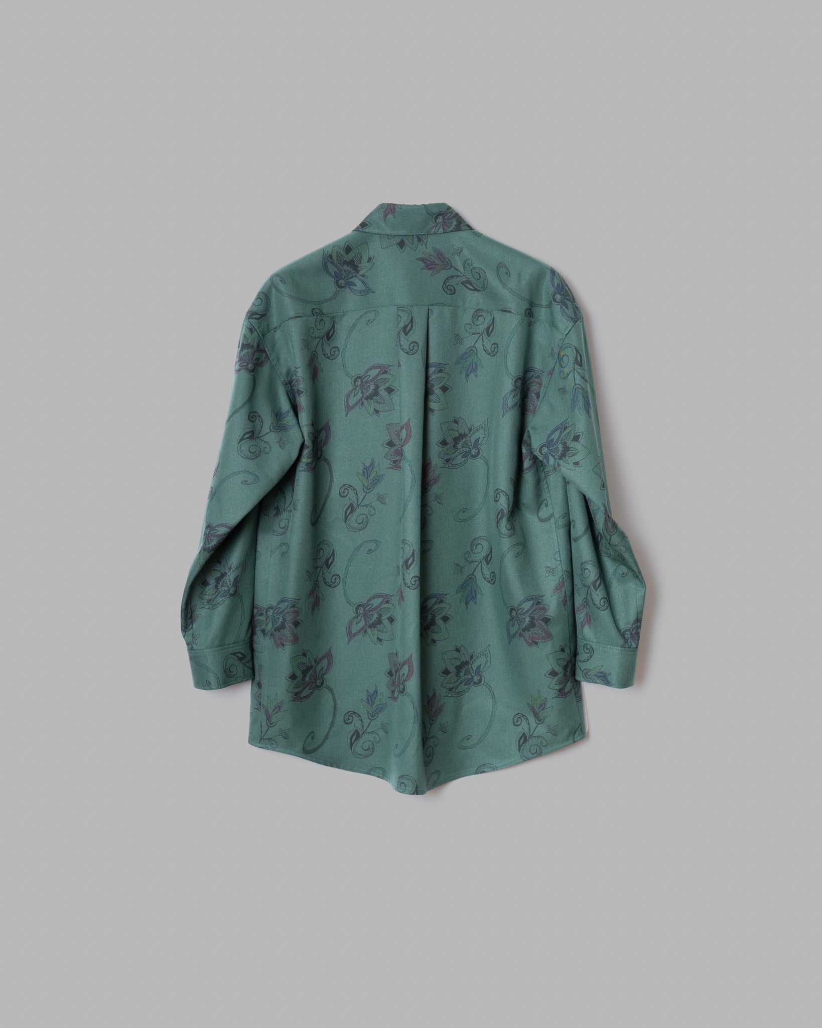 HAND-PAINTED BOTANICAL PRINT B.D. SHIRTS - GREEN