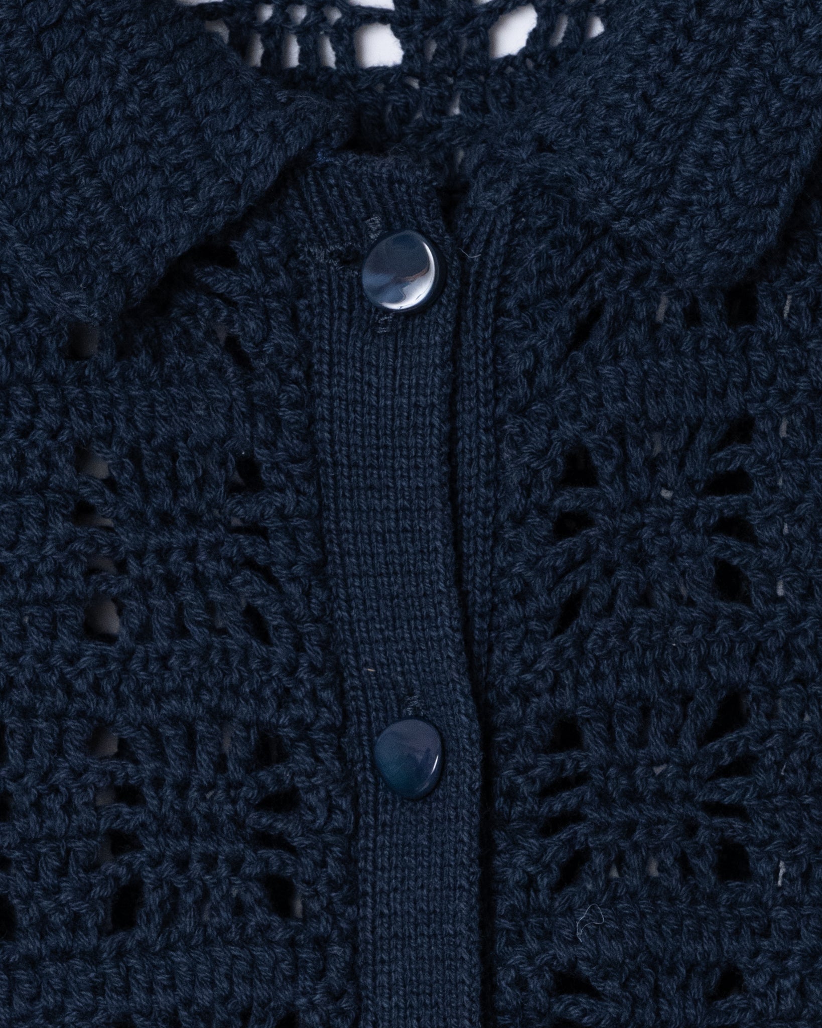 CROCHET HAND KNIT S/S MAXI ONE-PIECE - SLATE BLUE