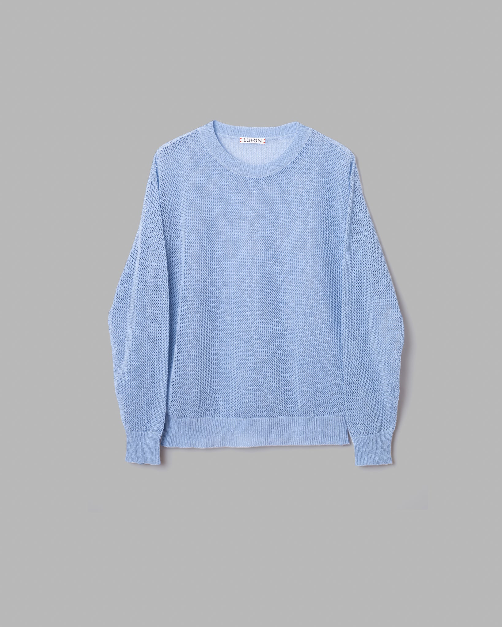 Suéter gima de maldito de malla de algodón -azul de hemoque