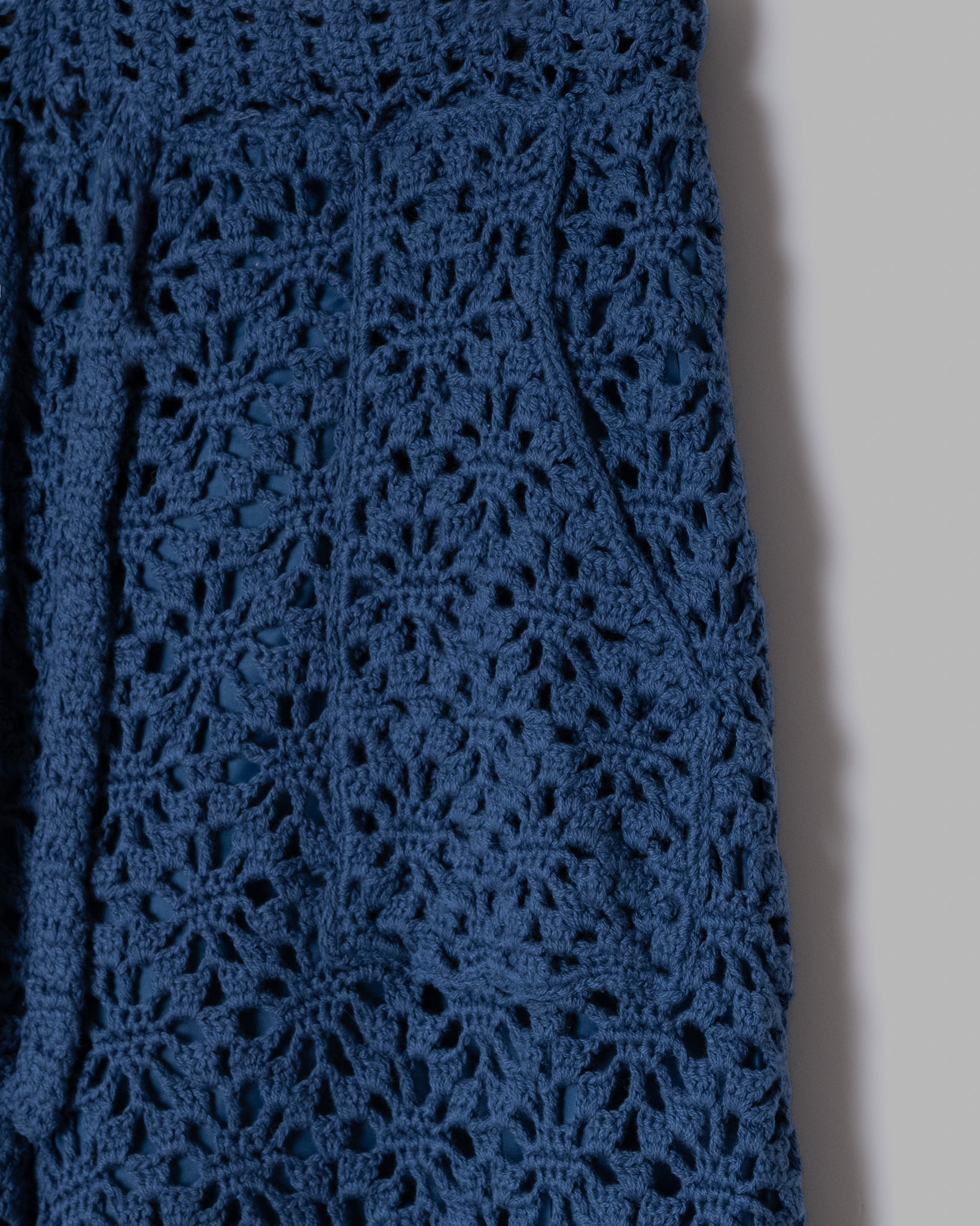 CROCHET HAND KNIT SHORT PANTS - DEEP BLUE