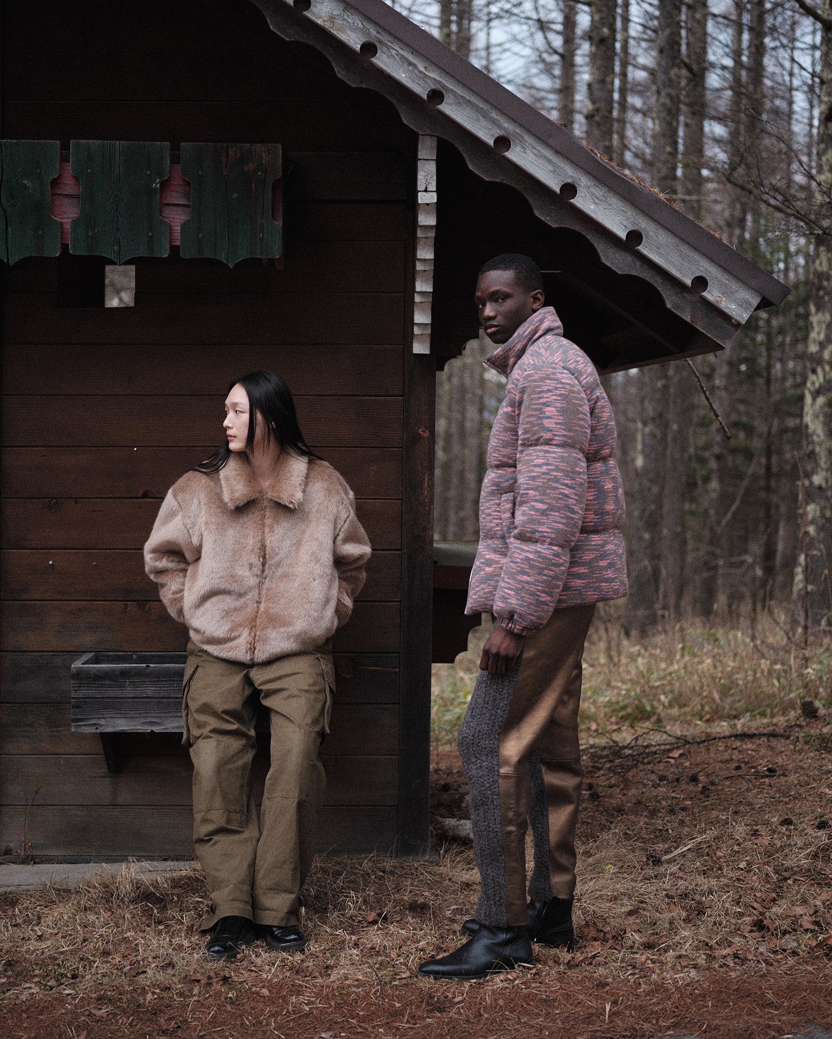 FAKE FUR JACKET - GREIGE