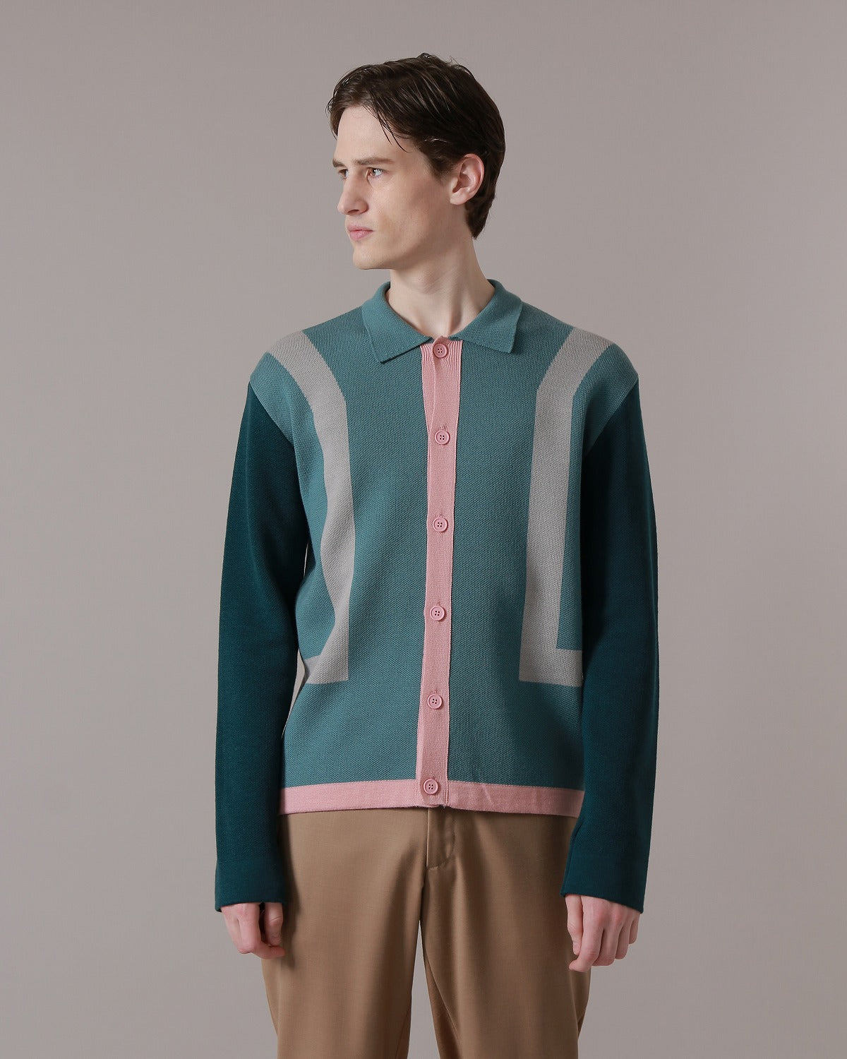 Knit Shirts Jacket-Green