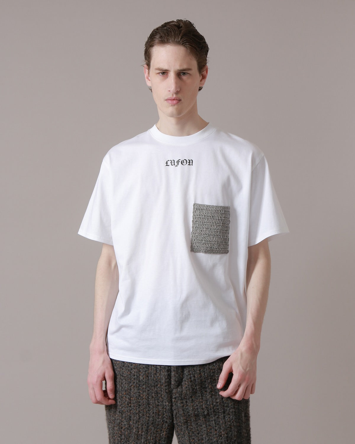 KNIT POCKET T-SHIRTS - WHITE