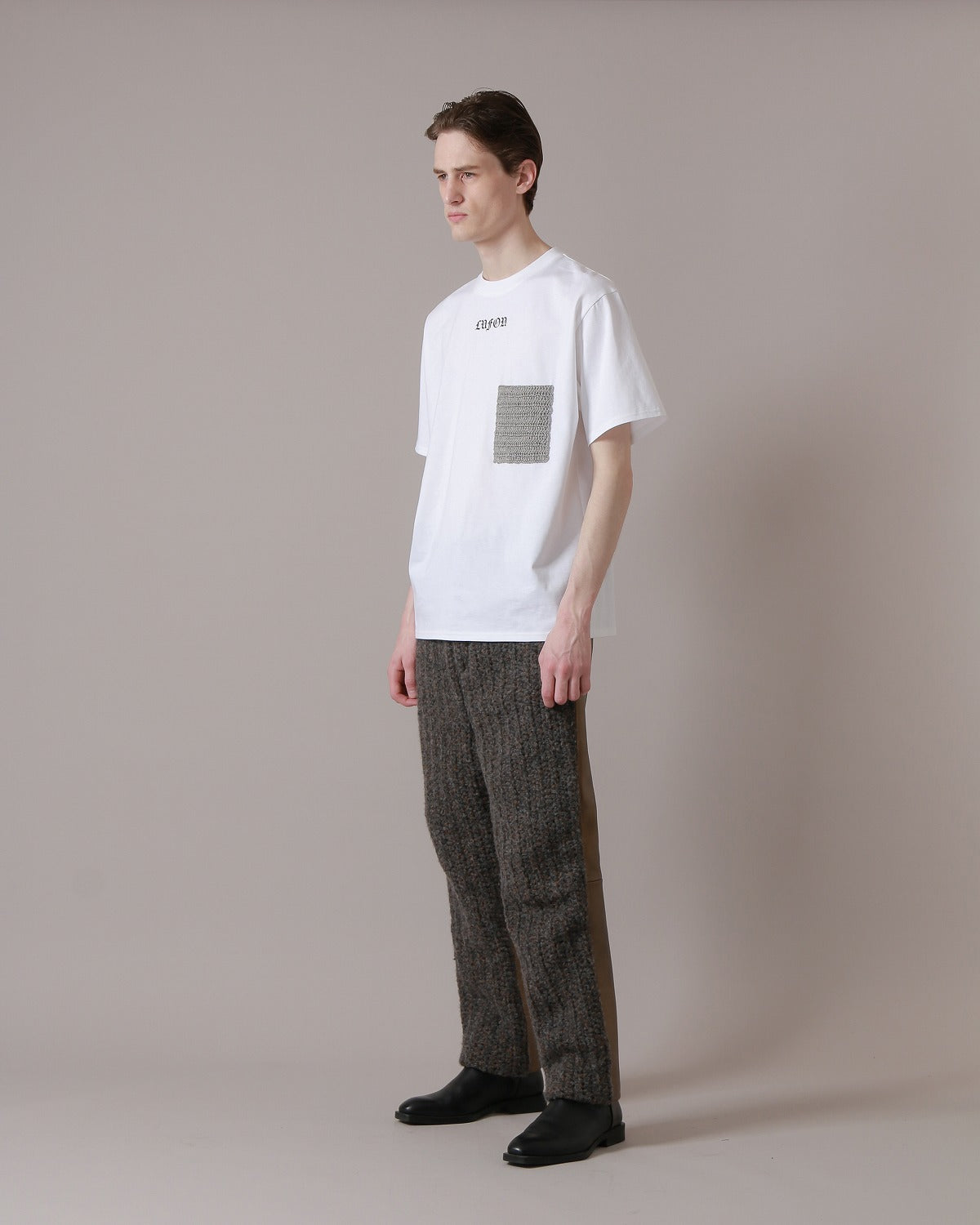 Knit Pocket T -Shirts --White